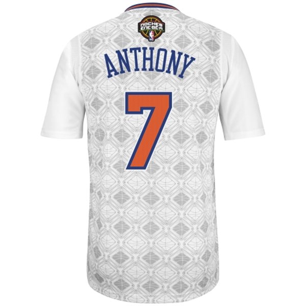 2014 latin night new york knicks #7 carmelo anthony swingman jersey-back